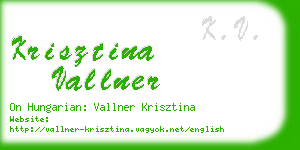 krisztina vallner business card